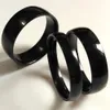 Mix 100 Stück SCHWARZE Band-Eheringe 4 mm 6 mm 8 mm Comfort-Fit-Ehering aus 316L-Edelstahl Glatter schlichter klassischer Schmuck 240103