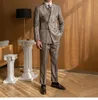 Vintage Double Breasted Designer Suit Two Piece Wedding Party Groom Banquet Men Slim Fit Costume Homme Mariage 240103