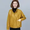 Giacche da donna 2024 Giacca corta coreana casual ampia e versatile in pelle per top monopetto autunno inverno