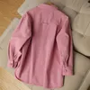Kvinnor rosa jeansjacka överdimensionerad koreansk stil singelbröst chic denimrockar vårens höst cowboy jackor outwear kvinnlig 240103