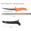 Nueva llegada OEM/ODM cuchillo para filete de pesca PP mango antideslizante cuchillos para filete de pescado de acero inoxidable con revestimiento negro