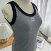 Kobiety zbiornikowe Top Summer Slim Slim Biesle Bilstop Empless Elastic Sports Knitted Tanks 03