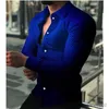 Mäns avslappnade skjortor Herrens casual skjorta LAPEL-knapp Fashion Clothing Jacket Grafiska ränder Tryckta Aristokratiska boll Business Shirt S-6XL Summer