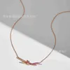 Tifannissm Pendant Necklac Best sell Birthday Christmas Gift T Familys New Knot Pink Diamond Necklace Designed by Female Minority with Have Original Box