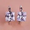 2024 Kedjor Fashion Gold Color Stud Earrings Square Copper Jewelry Women Ears Accessories Bästa kvalitet Bästa kvalitet