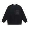 Men's Sweaters Sweater Basic Style Autumn Pocket Triangle Mark Black Round Neck Pullover Loose Comfortable Men