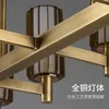 Pendant Lamps Light Luxury Postmodern Copper Chandelier Simple Dining Table Room Living Glass