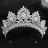 DIEZI 12 Colors Baroque Princess Opal Crystal Tiara Crown Elegant Queen Tiara Wedding Party Hair Dress Accessories Jewelry 240103