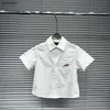 New baby Shirt Short sleeve lapel Child T-shirt Size 100-160 CM kids designer clothes Embroidered logo girls boys Blouses Dec20