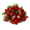 Dekorative Blumen Gefälschte Blumenzweige Eleganter künstlicher Rosenhortensienstrauß für Hochzeitsarrangement Brautmittelstück Faux A