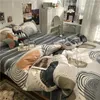 寝具セットインスノルディックシンプルなアパートベッド4ピースセットすべての綿純粋なキルトカバーメンズ3ピース1.5m芸術シート