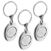 Keychains Metal Shopping Trolley Token Key Ring Portable Coin Holder Supermarket Cart Chip Keychain