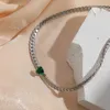 Choker Zirkon Herz Anhänger Halskette Für Frauen Licht Luxus Ästhetische Nische Schlüsselbein Gold Versilbert Schmuck G