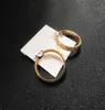 Orecchini a forma di lettera con orecchino vuoto placcato in oro 18 carati di alta qualità2917179
