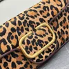 Leopard Crossbody Worka Portfele 27 cm Odłączany uchwyt łańcuch wewnątrz liter mody Magnetyczne przycisk Kobiet Klapa Torby na ramię Małe torebki torebka