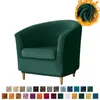 Elastisch Fluwelen Club Bad Fauteuil Covers Stretch Zachte Enkele Fauteuil Hoes Bar met Seat Cover Thuis el 240103