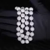 Yu ying 925 Silver Iced out Moissanite diamond Ball shape Necklace Cuban link chain for mens/women