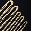 5mm 6mm 8mm 10mm 12mm Width Moissanite Cuban Link Chain Necklace Silver 10k 14k 18k Gold Hip Hop Jewelry Ready to Ship