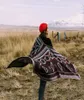 Szaliki glamping dywan poncho bohemia geometryczny wzór plemienny kaszmerelki ręcznie dzianiny szalik styl mody vintage PA9028311