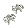 Boucles d'oreilles tendance avec nœud papillon, accessoires de bijouterie scintillants