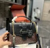 Designerclassic Women Bleecker retro kolor blokowanie torebki Lady Clutch Tourse Kobiet Crossbody ramię duża pojemność TOTE Messenger