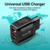 Настенное зарядное устройство с двумя USB-разъемами, светодиодный цифровой дисплей, 5 В/2,4 А, адаптер питания для быстрой зарядки для Samsung S24, IPhone 15, Huawei, ЕС, США, Великобритания, вилка зарядного устройства