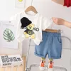 Tuta estiva per bambini Ragazzi Ragazze Abbigliamento per bambini Cartone animato Set a due pezzi T-shirt Pantaloncini Bambino Bambino Tempo libero Sport 2 pezzi Abiti Abbigliamento sportivo Tuta