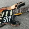 El yapımı Vintage Sunburst Aged Relic kalıntıları SRV ELECT GİTAR