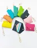 Designer Key Pouch Fashion Leather Purse Keyrings Mini Walls Coin Credit Card Holder 10 Colors Epacket3546223