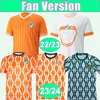 2023 24 Côte d'Ivoire National Team Mens Soccer Jerseys KESSIE CORNET GRADEL Version culturelle Orange et vert blanc 22 23 Chemises de football à domicile