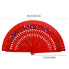 장식 인형 화려한 나무 접이식 팬 핸드 헬드 클래식 스페인 중국 스타일의 나무 댄싱 파티 소품 선물
