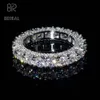 Groothandel Real 10K 14K 18K Solid Gold Moissanite Eternity Engagement Band Ring Iced Out Vvs Lab Grown Diamond Wedding Ring