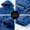 Männer Herbst Winter Warme Wasserdichte Parkas Jacke Mantel Herren Mit Kapuze Casual Outwear Abnehmbare Hut Outfits Parkas Mantel Männlich 240102