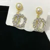 Top Diamond pearl Earrings Design Earring for Woman Fashion Earrings Gift Jewelry