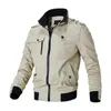 Giacca bomber da uomo moda giacca a vento casual cappotto uomo primavera autunno capispalla stand giacca militare sottile da uomo 240103