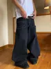 Y2K Pantaloni Street Hip Hop Vintage Gambe larghe Jeans larghi Aline Uomo Moda Vita alta Tasca grande Chic Americano Streetwear 240102