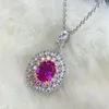 Pendentif Colliers Haute Qualité Incrustation Zircon Rose Pigeon Oeuf Collier Pour Femmes Bijoux De Mode