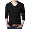 Men's Sweaters Slim Fit V Neck Sweater Knitted Top Long Sleeve Pull Over Solid Color Comfortable And Fashionable Navy Blue