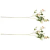 Decorative Flowers 2pcs Imitated Flower Stem Faux Picks Ornaments Bouquet Arrangement