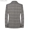 Mäns kostymer blazrar av hög kvalitet blazer mäns brittisk stil affärsverk elegant modeföretag casual senior enkel gentleman kostym monterad jacka q230103