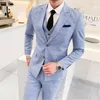 Herrenanzüge Britishness Klassisch Karierter Anzug Mode Hochzeit Mann Kleid Koreanische Version Slim Business Formal Soziales Büro