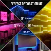 LED Strip Lamp RGB Fairy Light 5V TV Backlight with Controller USB Flexible LED Light for TV LCD, Kitchen Cabinets, Background Lighting LL