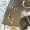 Luxe hanger ketting S925 Sterling Silver Square holle verplaatsbaar drie zirkoon charme korte keten choker voor vrouwen feestgeschenk