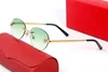 Mens Solglasögon Designer Women Cat Eye Eyewear Sun Glasses Luxury Brand Men Womans Retro Sports Athletics Green Gold Metal Frame D