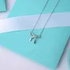 Mode eenvoudige strik designer ketting verzilverd roestvrij stalen ketting essentiële ketting schattige lichte ketting verjaardag verjaardagscadeau sieraden