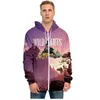 Herrtröjor Wild Hearts Cosplay Game Sweatshirt Tryckt Grafisk slapp svärskort streetwear dragkedja