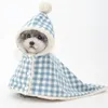 Hundkläder söt varm vinterplåt husdjur filt sovsäck katt kappa kappa huva kläder kostym