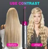 High Quality Electric Hair Dryer 5-in-1 Heated Comb Automatic Curling Iron Professional Rod Home Hot Air Brush Styling Toolkit Automatic Suction Hair Styling Comb