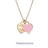 Tifannissm Pendant Necklac Best sell Birthday Christmas Gift s925 Sterling Silver Plated Rose Gold Heart shaped Dropping Enamel Love Have Original Box