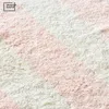 Striped Fluffy Carpet For Living Room Pink Hairy Nursery Play Mat For Children Plush Babi Mats Furry Soft Kids Bedroom Rugs 240103